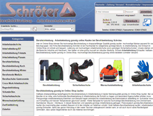 Tablet Screenshot of berufsbekleidung-schroeter.de